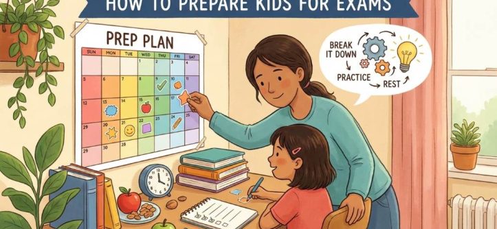 student using timetable for exam preparation