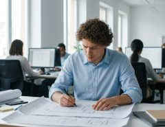 Professional candidate answering behavioral interview questions using the STAR method