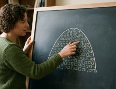 Student explaining a complex concept using the Feynman Technique